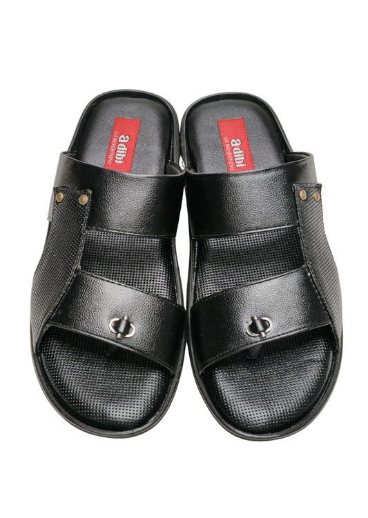 Men Black Casual Chappal