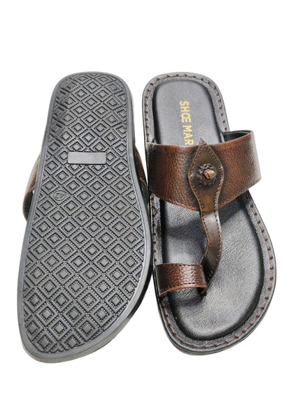 Men Brown Thumb Chappal