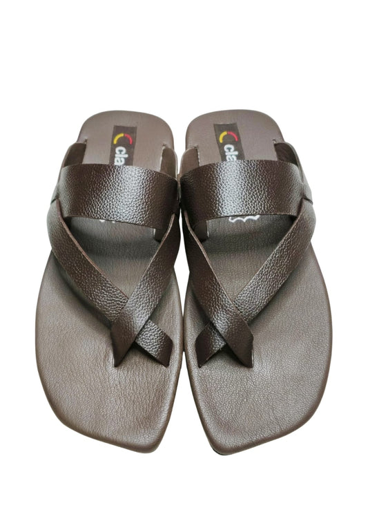 Men Brown Thumb Casual Chappal