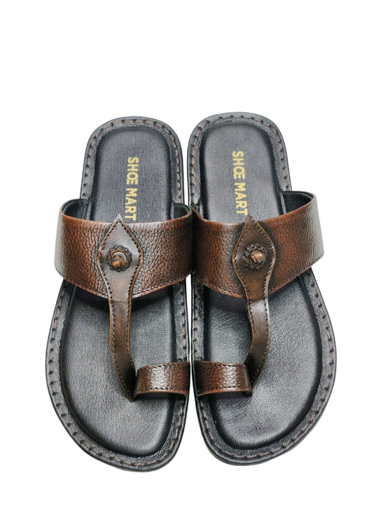 Men Brown Thumb Chappal