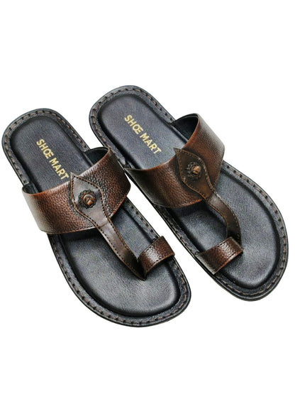 Men Brown Thumb Chappal