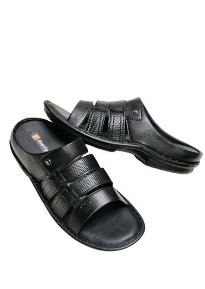 Men Black Casual Chappal