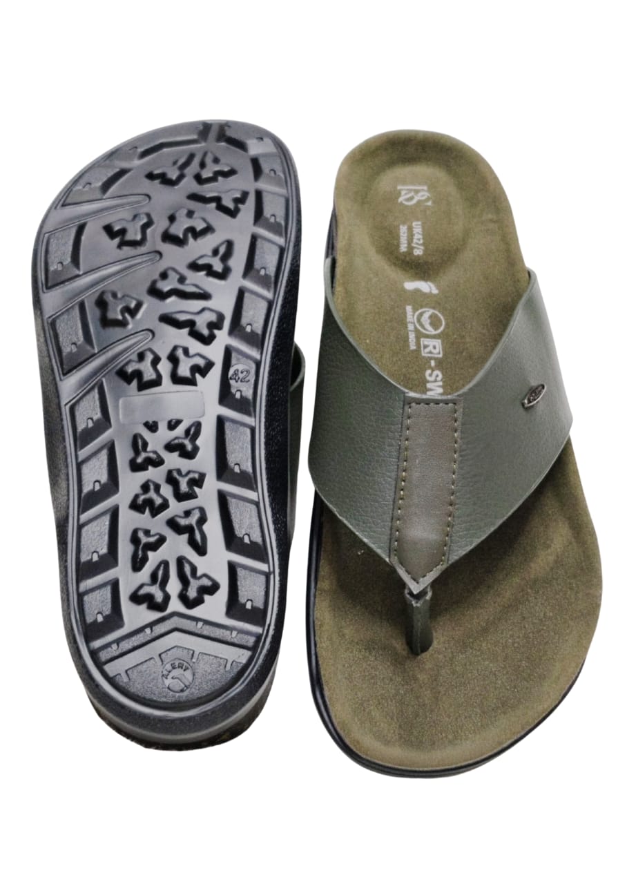 Men Olive Casual Chappal