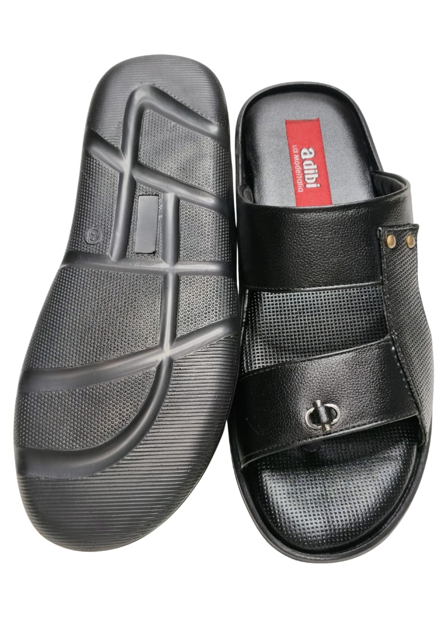 Men Black Casual Chappal