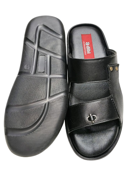 Men Black Casual Chappal