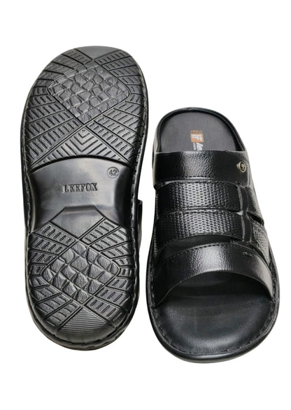 Men Black Casual Chappal