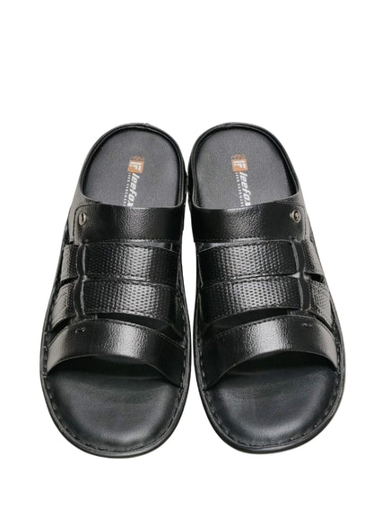 Men Black Casual Chappal