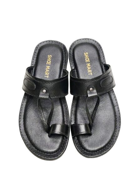 Men Black Kolhapuri Chappal