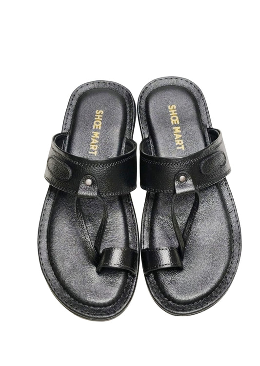 Men Black Kolhapuri Chappal