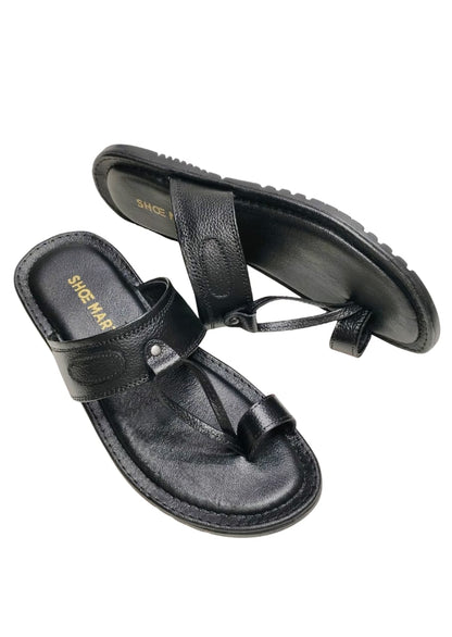 Men Black Kolhapuri Chappal
