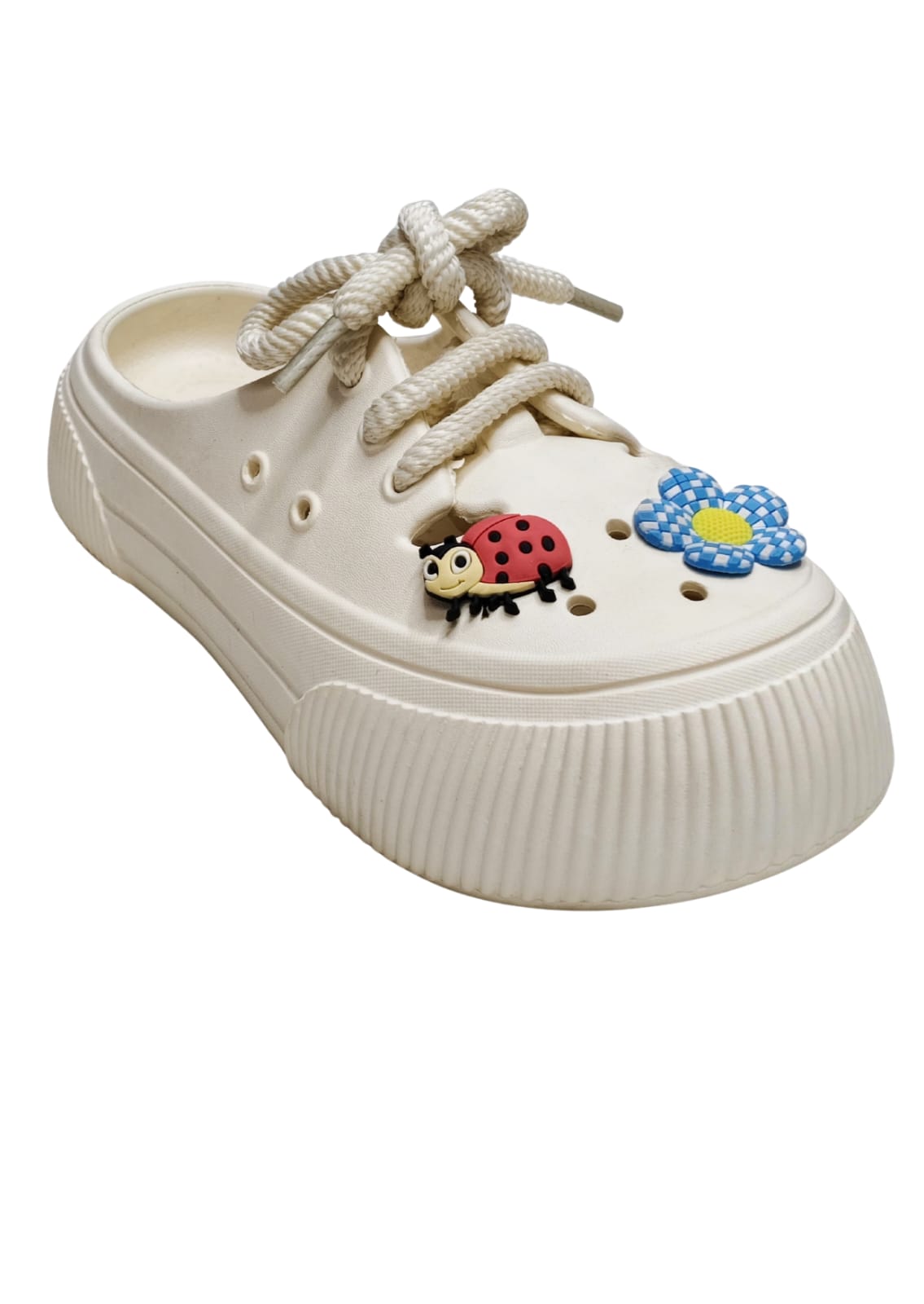 Women White Cut Crocs