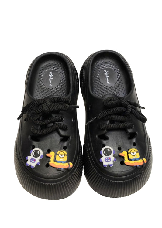 Women Black Cut Crocs