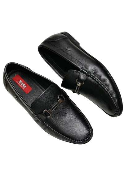 Men Black Leather Loafers