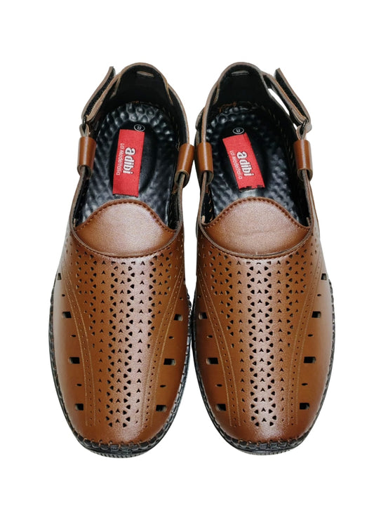 Men Tan Peshawari Shoes