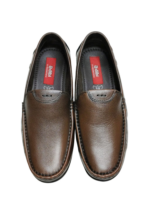 Men Brown Leather Loafers