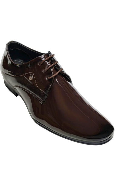 Men Brown Shiny Formal Shoes
