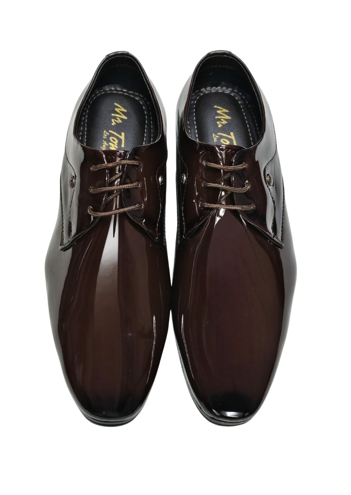 Men Brown Shiny Formal Shoes