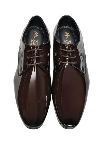 Men Brown Shiny Formal Shoes