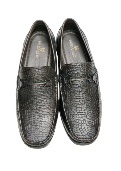 Men Brown Leather Loafers