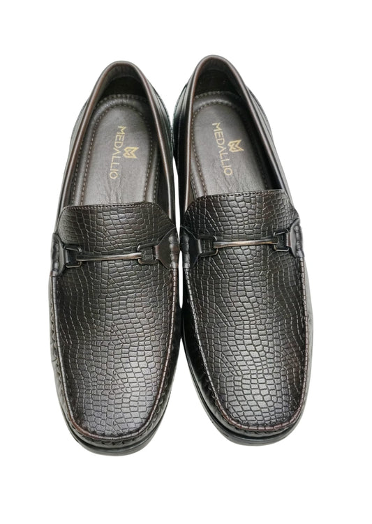 Men Brown Leather Loafers