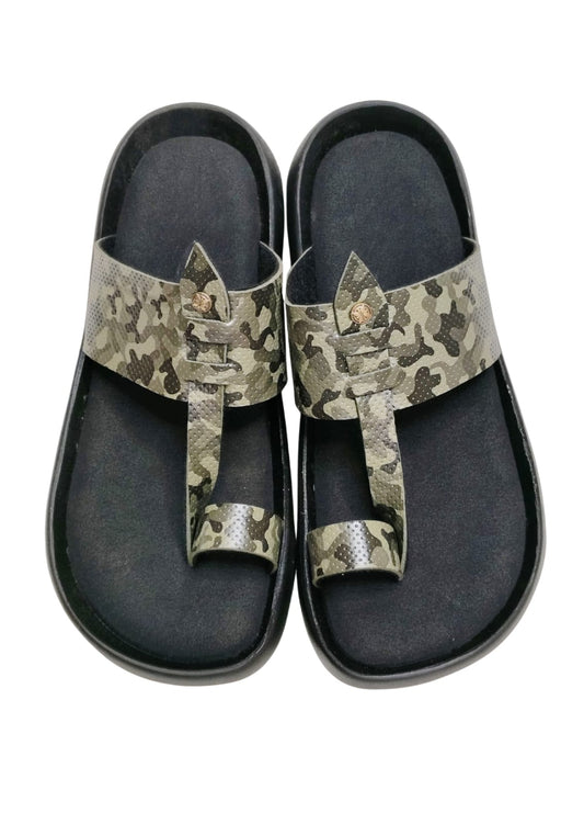 Men Olive Thumb Chappal