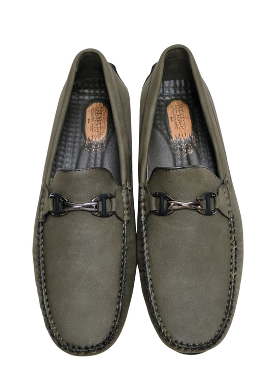 Men Olive Loafers