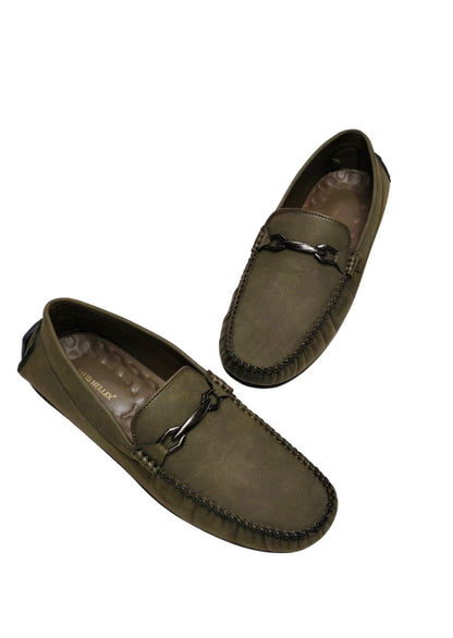 Men Olive Loafers