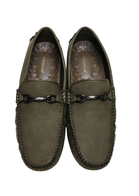 Men Olive Loafers