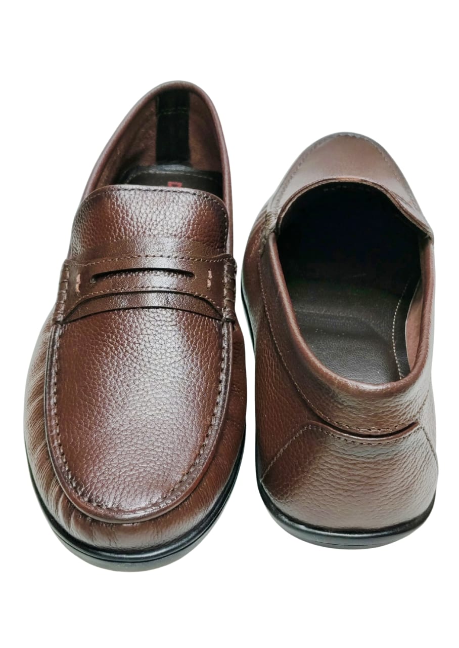 Men Brown Leather Loafers
