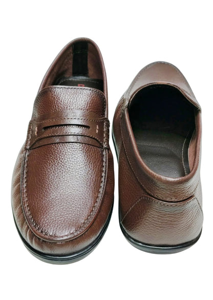 Men Brown Leather Loafers