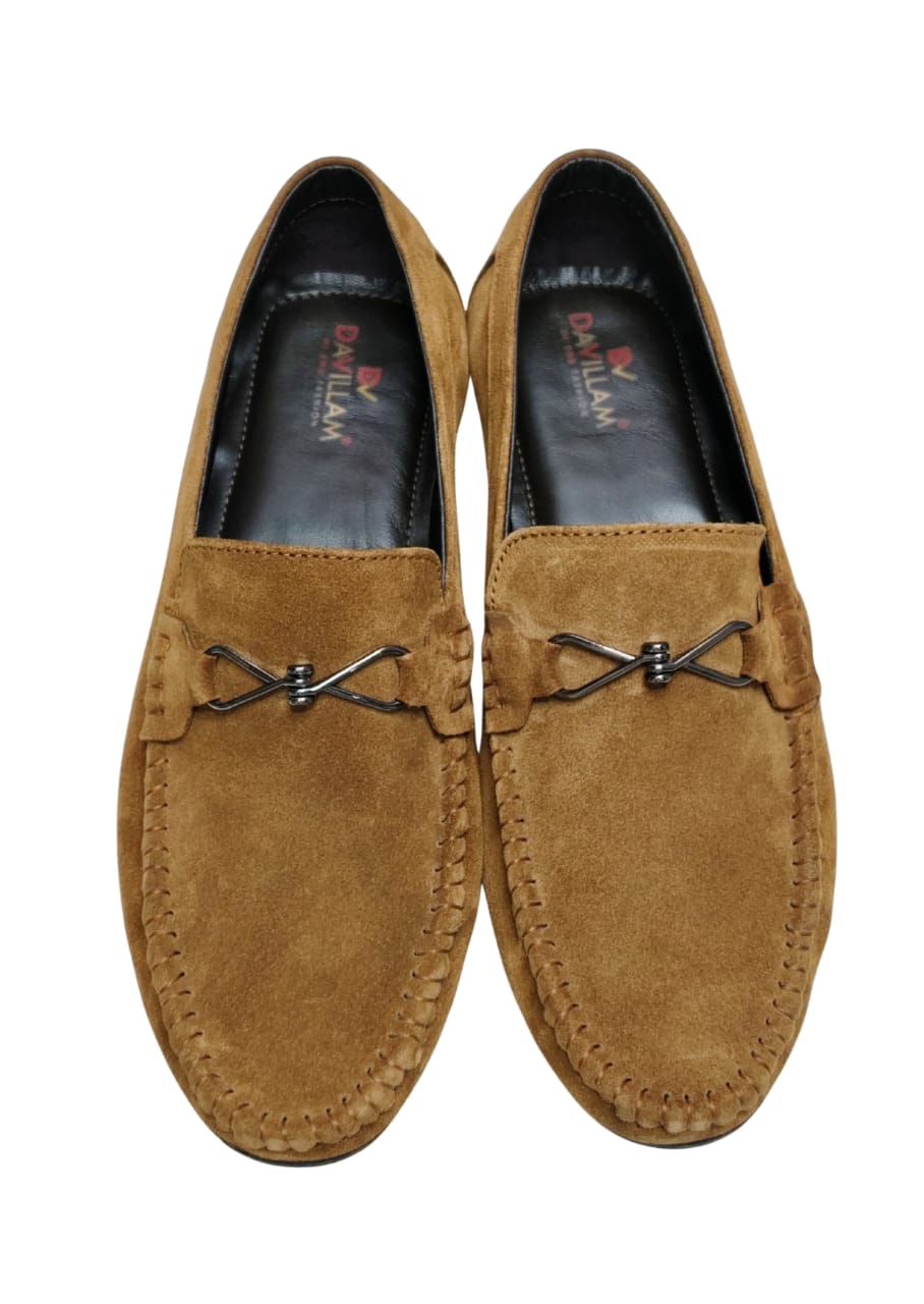 Men Tan Leather Loafers