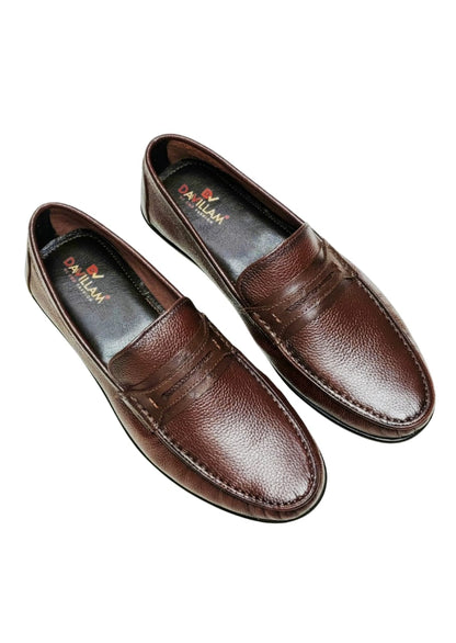 Men Brown Leather Loafers