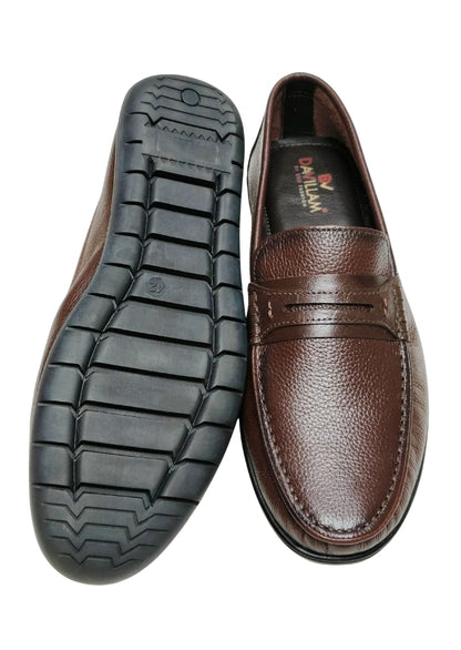 Men Brown Leather Loafers