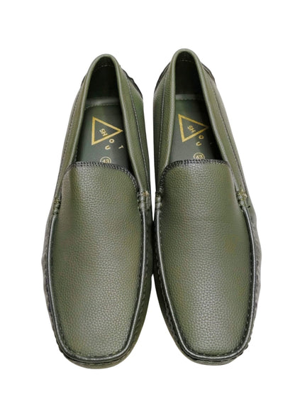 Men Olive Loafers
