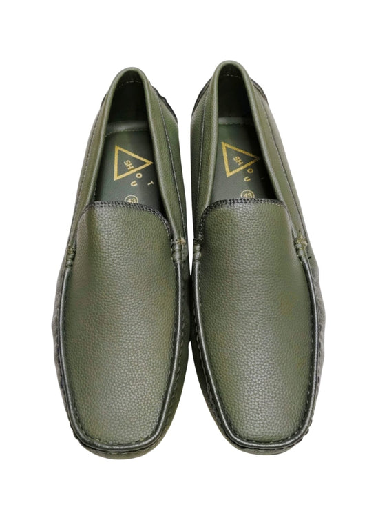 Men Olive Loafers