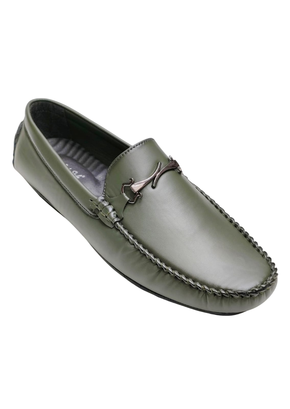 Men Olive Loafers