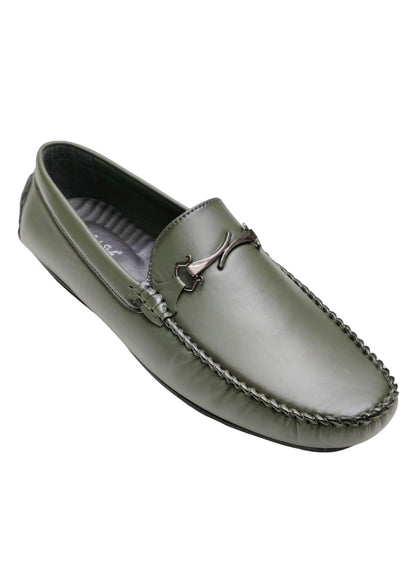Men Olive Loafers