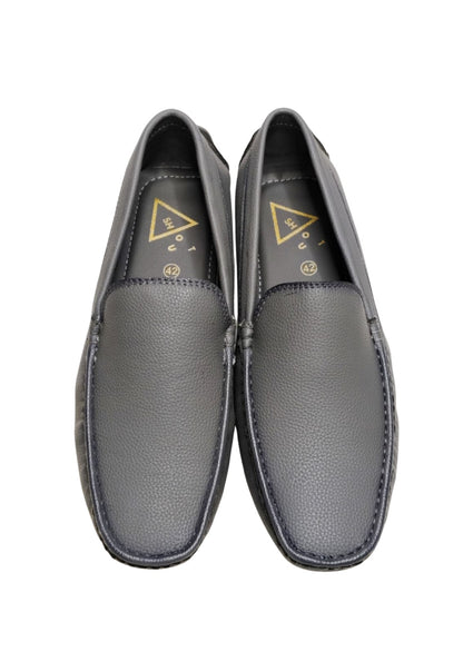 Men Grey Loafers Shoes