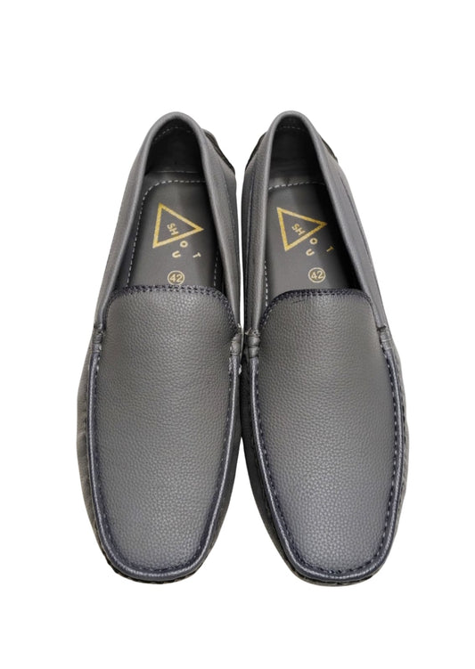 Men Grey Loafers Shoes