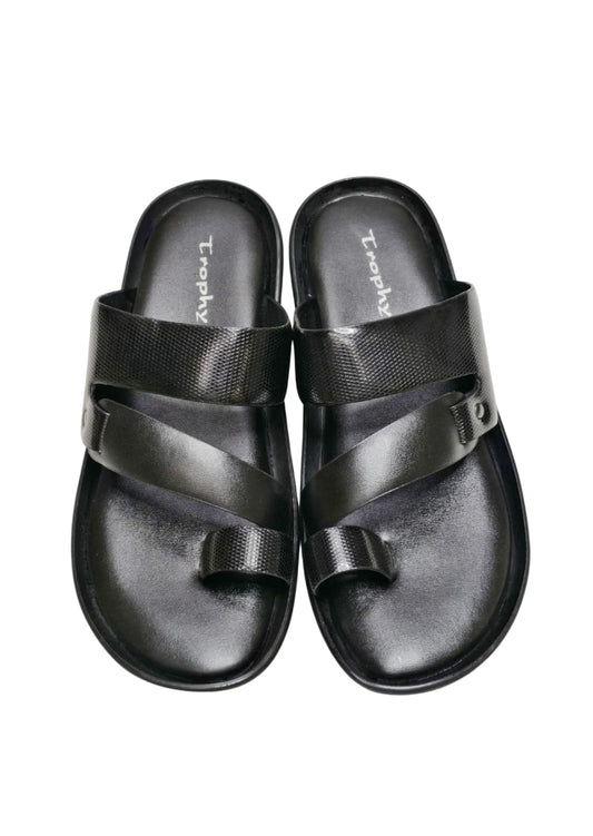 Men Black Thumb Chappal