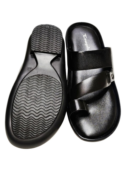 Men Black Thumb Chappal