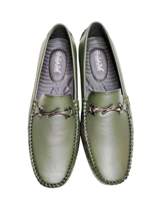 Men Olive Loafers