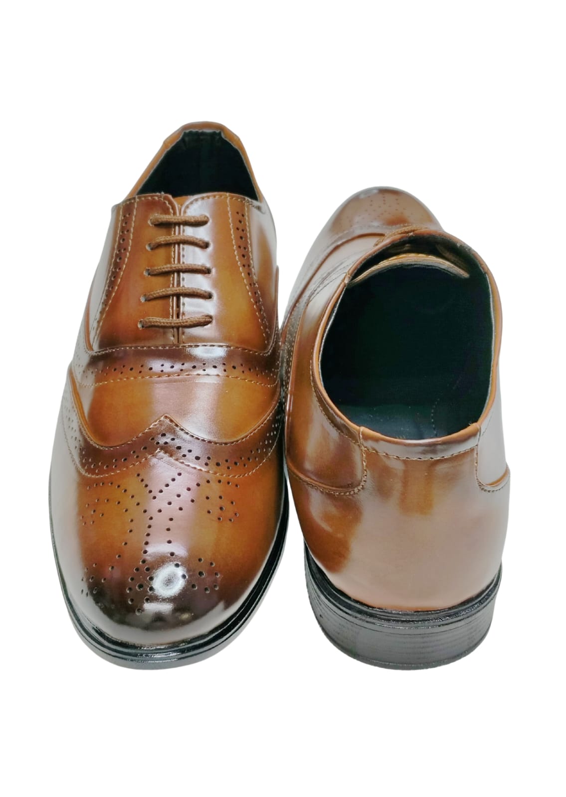 Men Tan Brogues Shoes