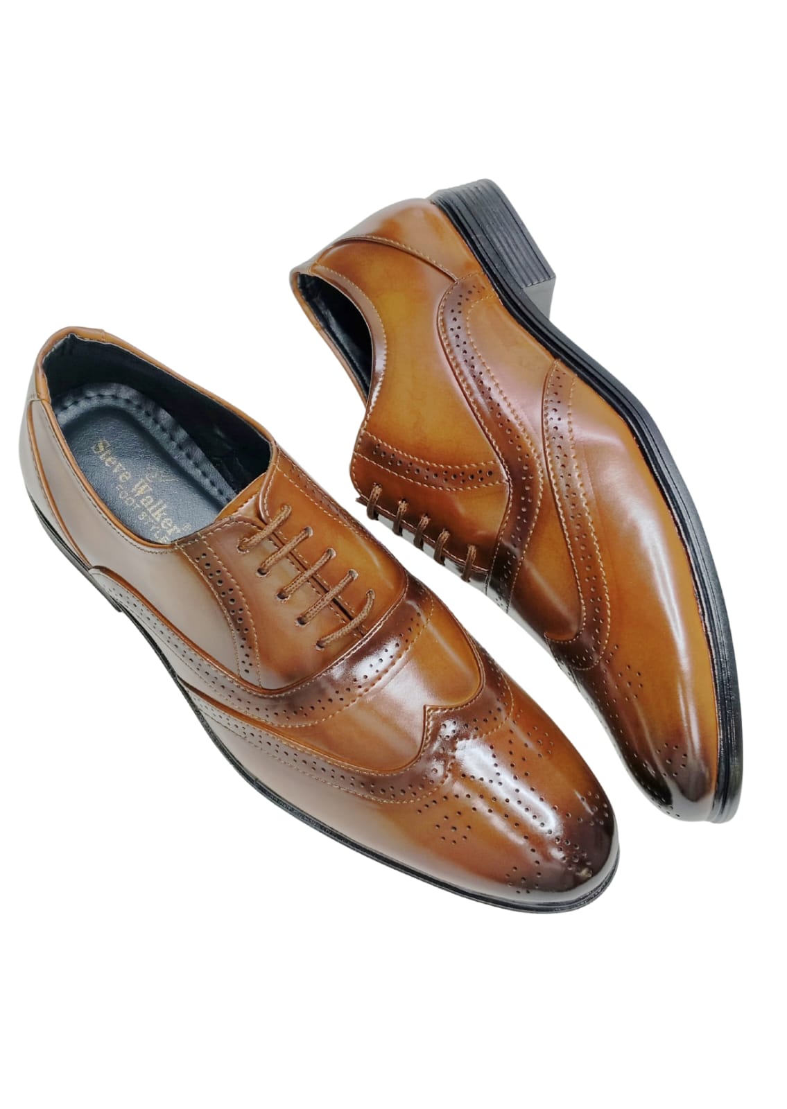 Men Tan Brogues Shoes