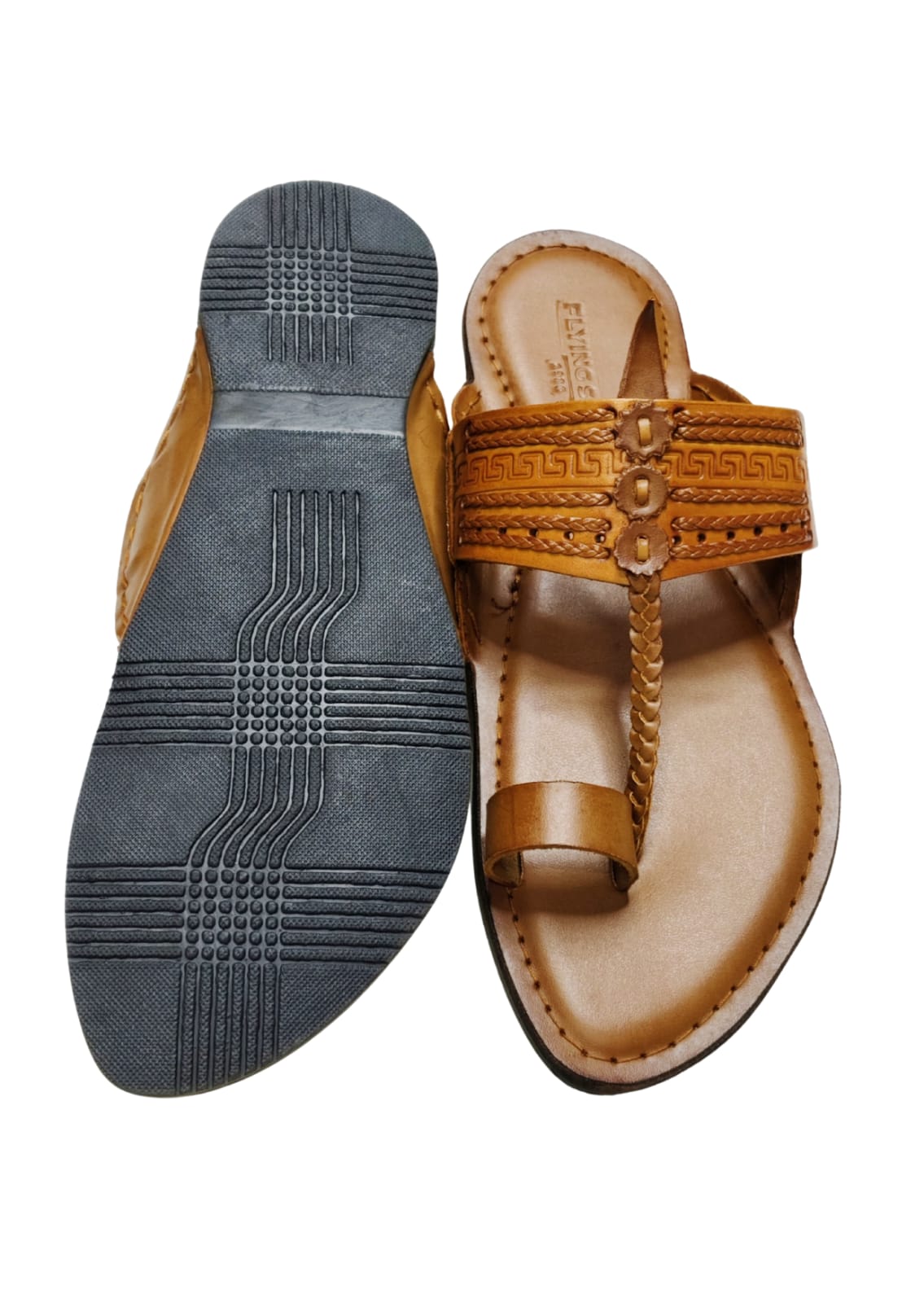Men Tan Single Belt Kolhapuri