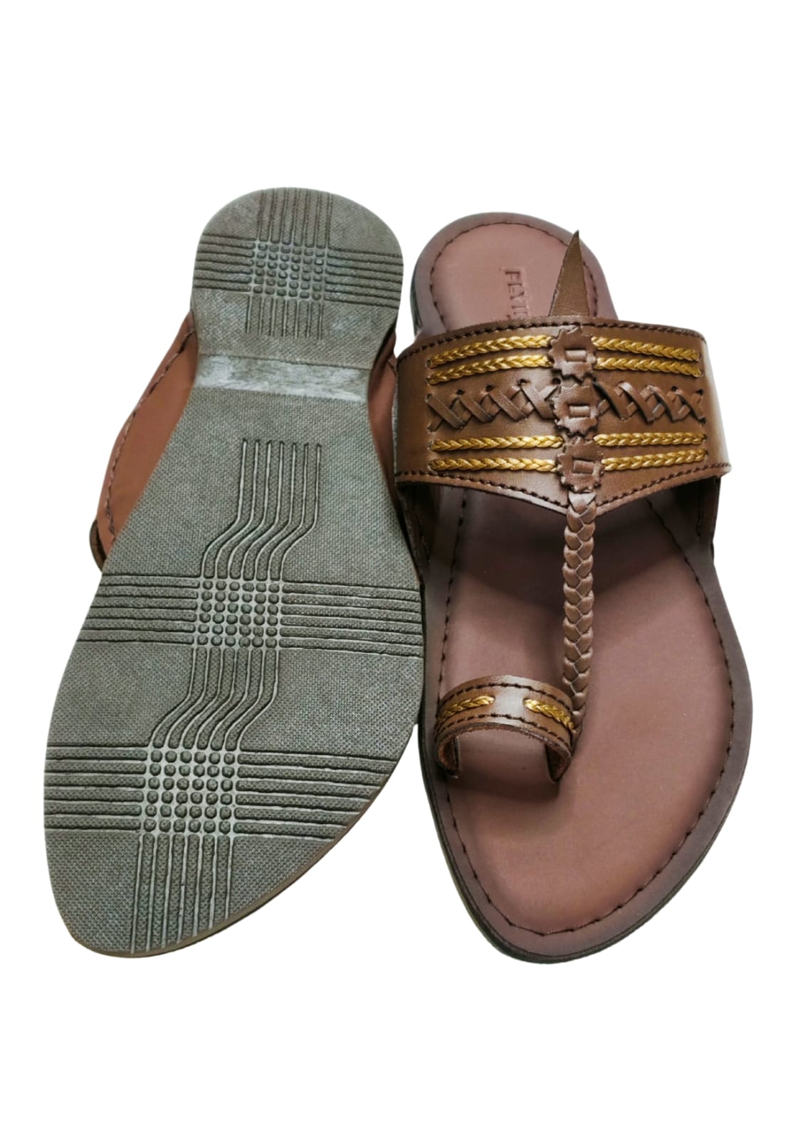 Men Wine Single Belt Kolhapuri