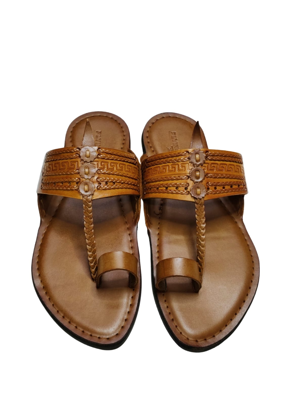 Men Tan Single Belt Kolhapuri