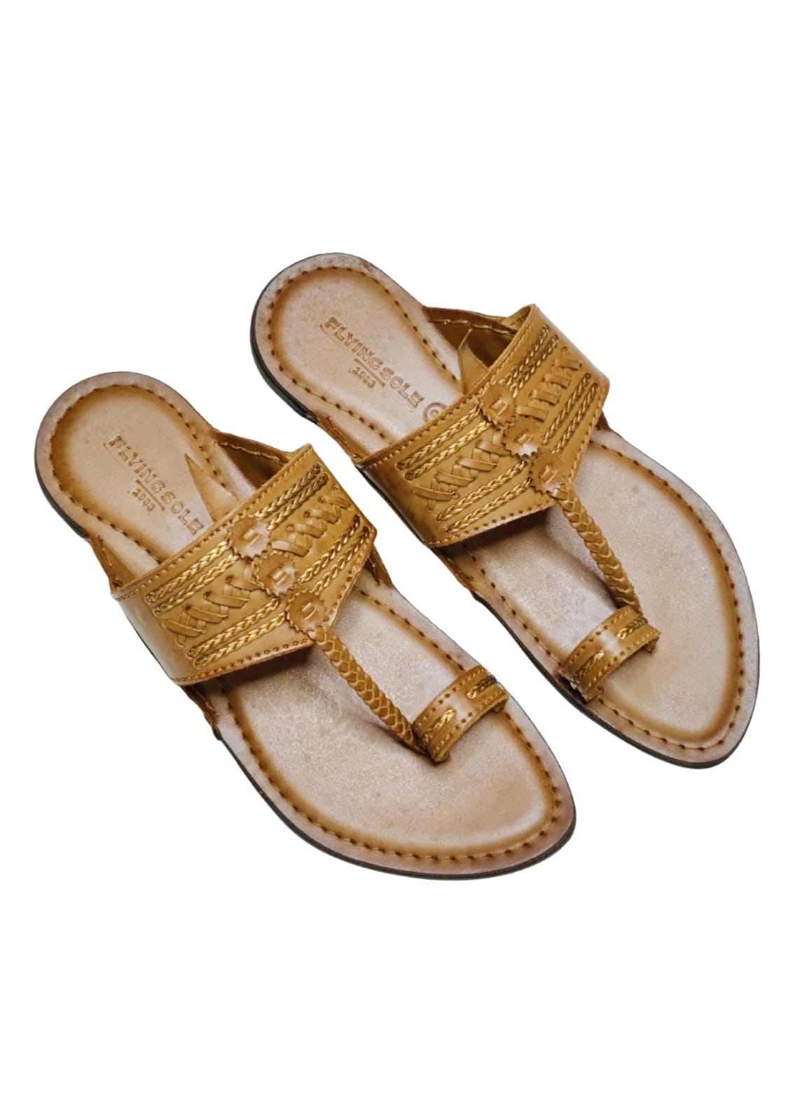 Men Tan Single Belt Kolhapuri