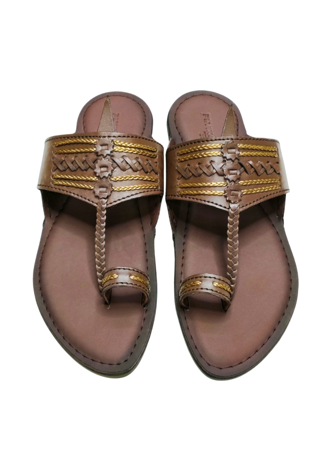Men Wine Single Belt Kolhapuri