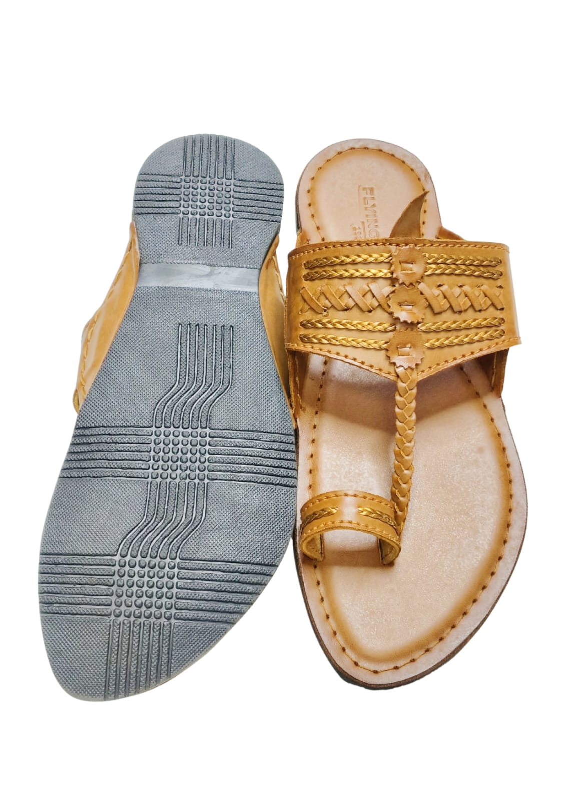 Men Tan Single Belt Kolhapuri